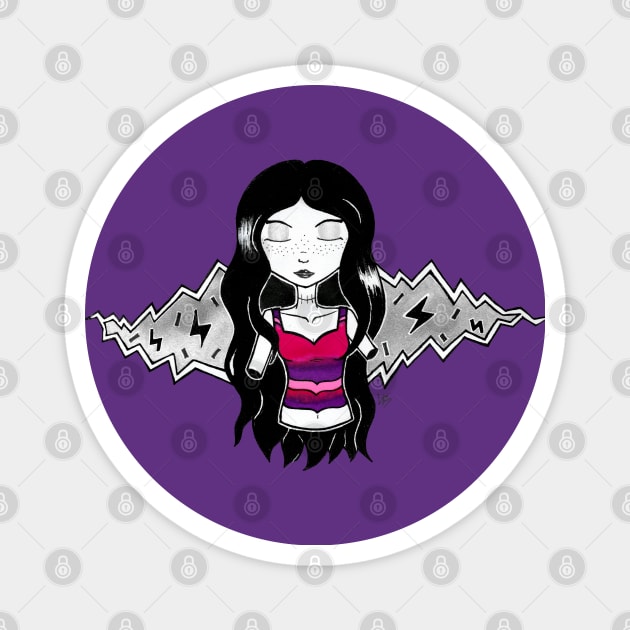 Zombie girl Magnet by VanessArtisticSoul